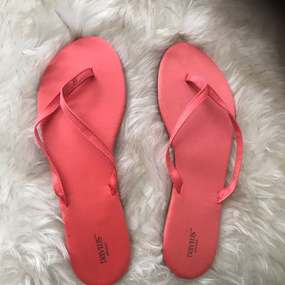 David Bridal satin flats